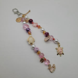 Bag Charm Tortue Rose